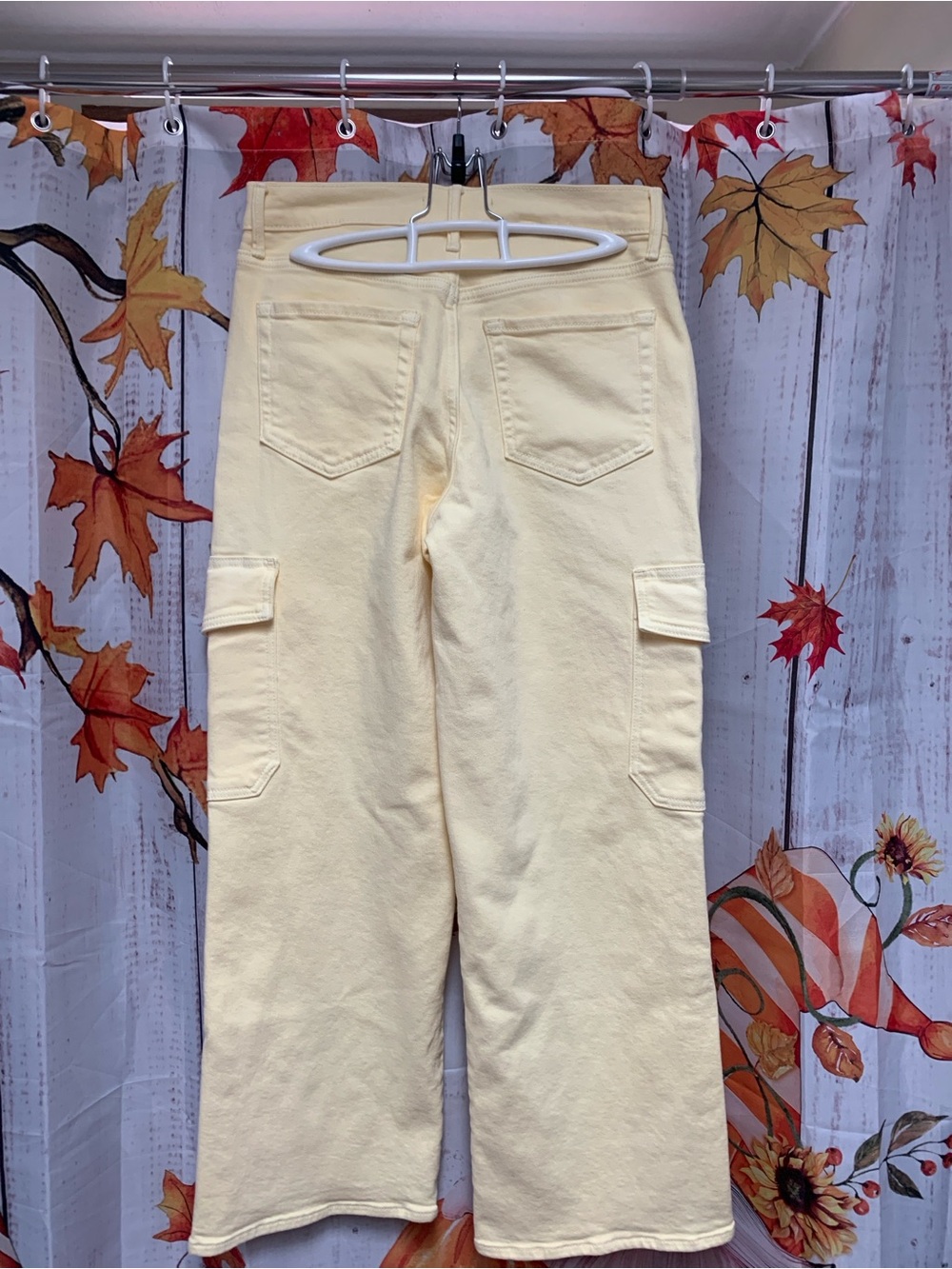 Just USA Light Yellow Wide Leg Jeans